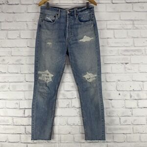 Re/Done Originals Jeans Women's Size 29 High Rise Ankle Crop Denim 29" Inseam